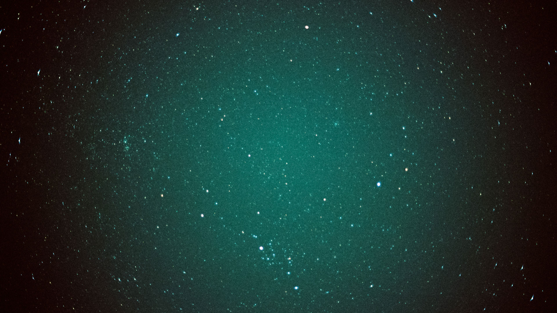 Night vision view of night sky over Joshua Tree, California.