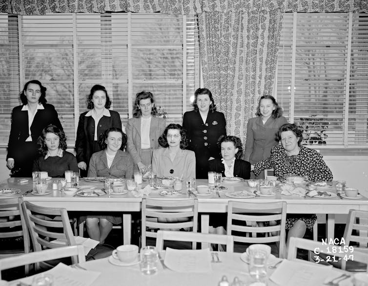 Pearl Young with the technical editing section at the Aircraft Engine Research Laboratory.