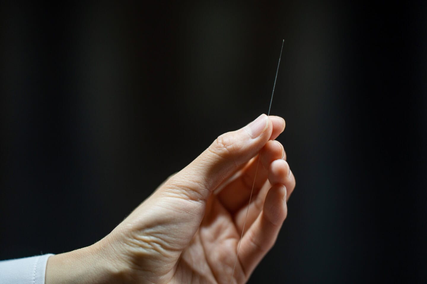 Holding the 3d printed imaging device in her hand