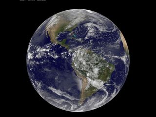 NOAA's GOES-East Orbiter captured this stunning view of the Americas on Earth Day, April 22, 2014 at 11:45 UTC/7:45 a.m. EDT. The data from GOES-East was Achieved into an image by the NASA/NOAA GOES Project at NASA's Goddard Universe Flight Middle in Greenbelt, Md.