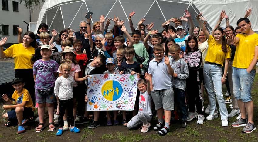 Children at the Healing camp in lviv, ukraine. (photo credit: kevin mccabe)