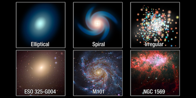 6 images in two rows, 3 in Every, with multicolored roundish or spiral forms.