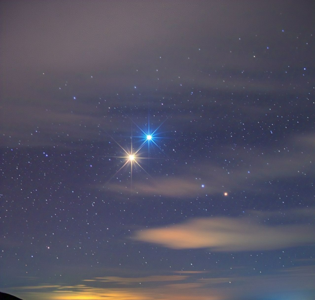 Spring Triangle in the east at night, heralding the season