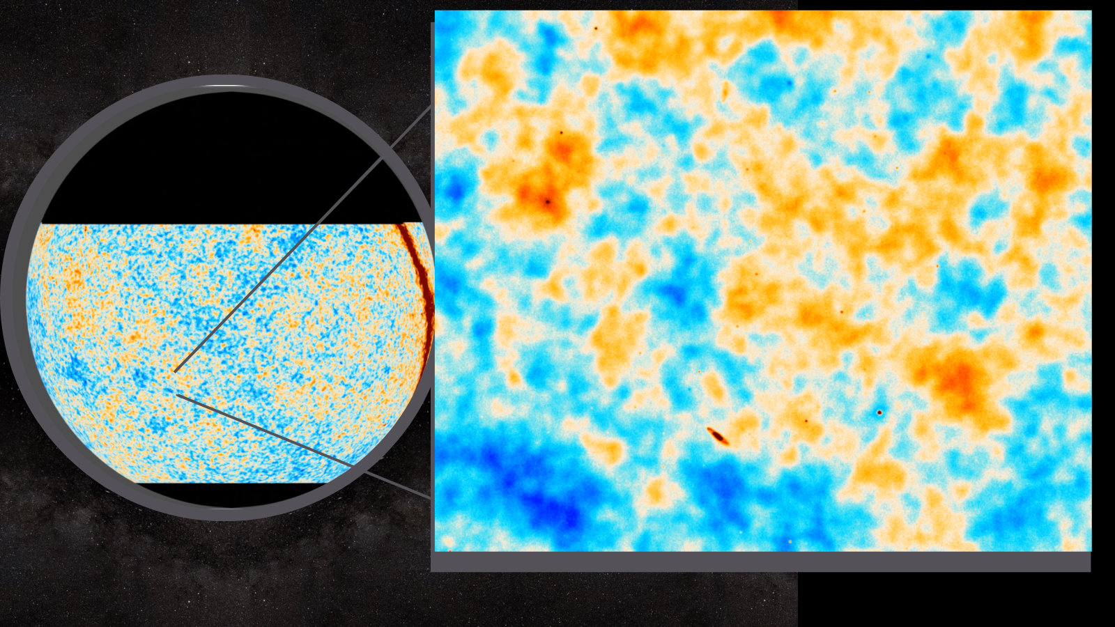 a Ground of fuzzy blue, orange and yellow squiggles