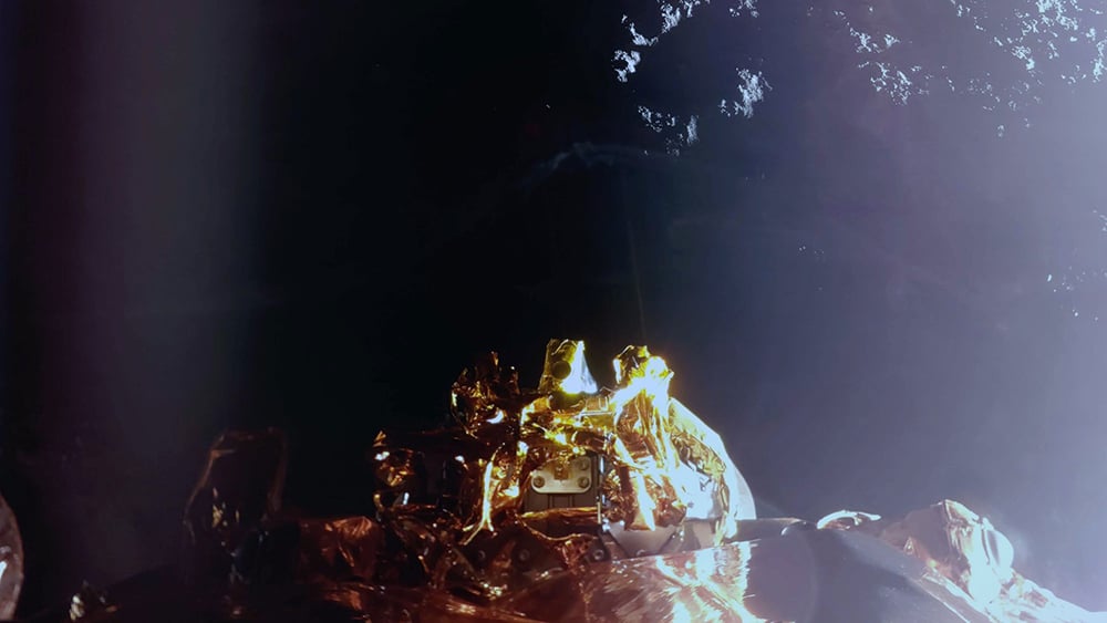 Primary image from the Blue Ghost landing site. Credit: Firefly Aerospace