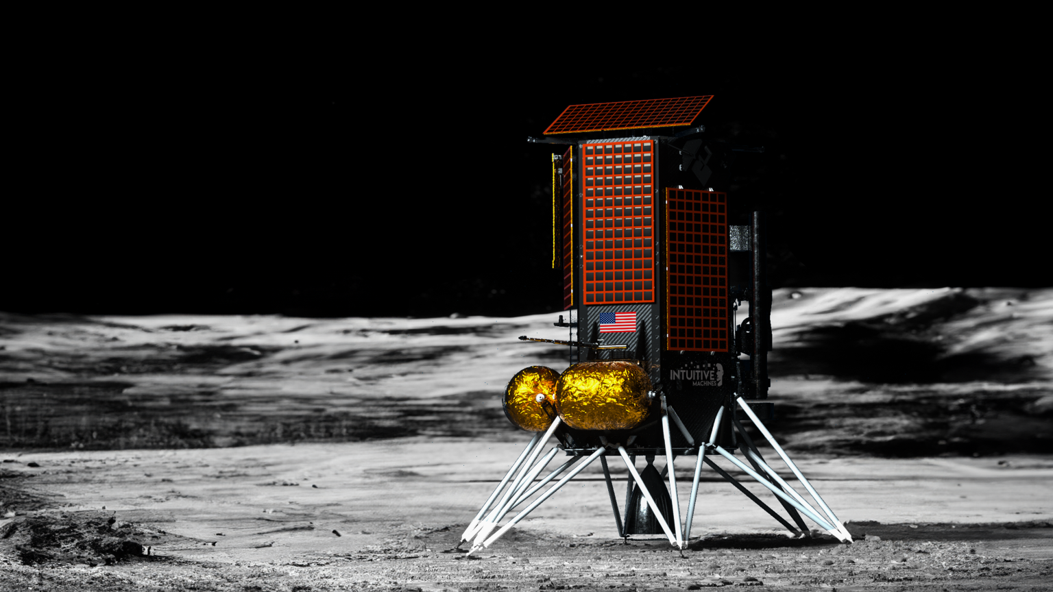 Artists impression of the IM-4 mission on the Selene surface. Credit: NASA