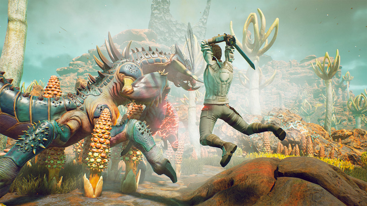 Screenshot from a video game called The Outer Worlds