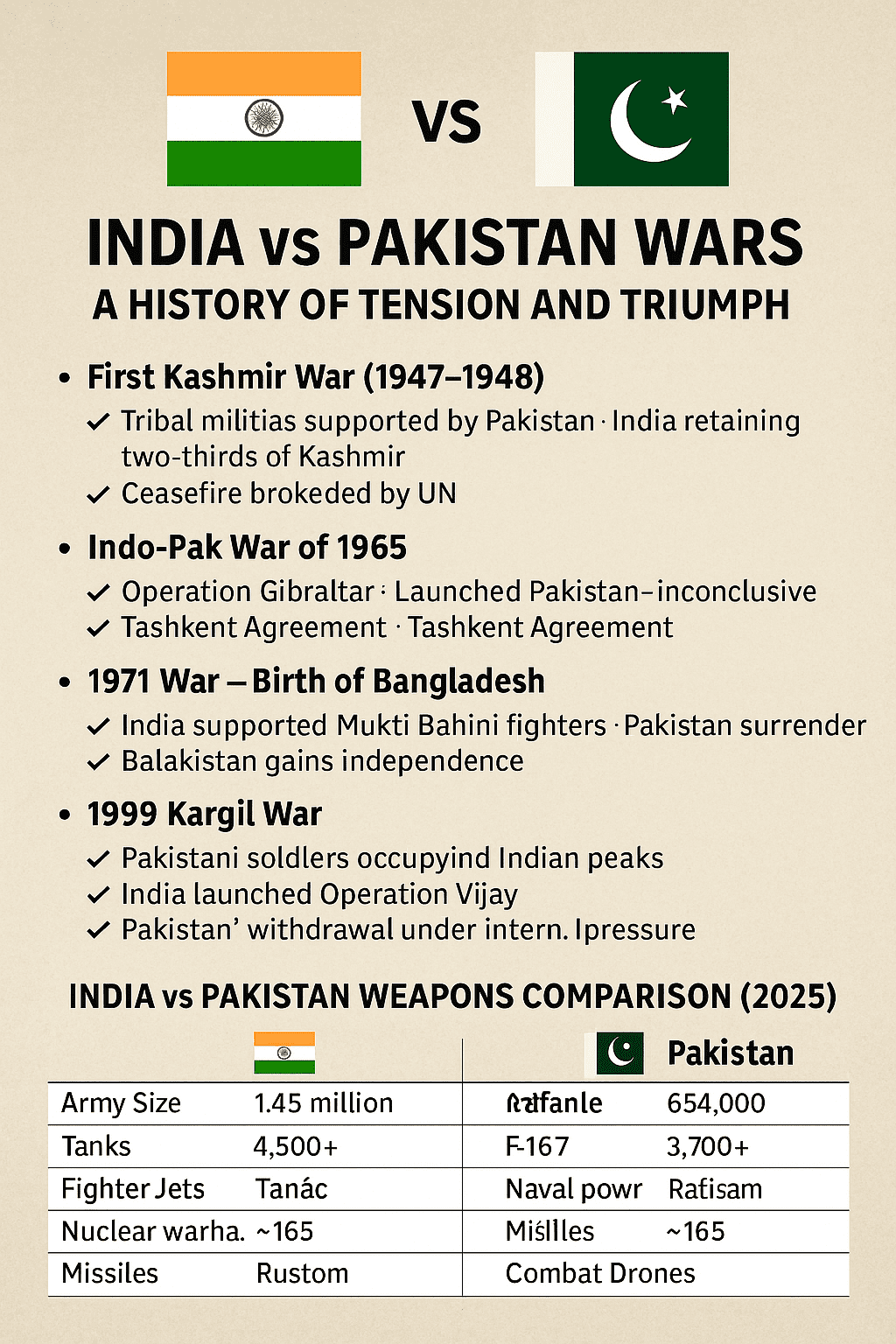 India vs Pakistan Wars: A History of Tension and Triumph