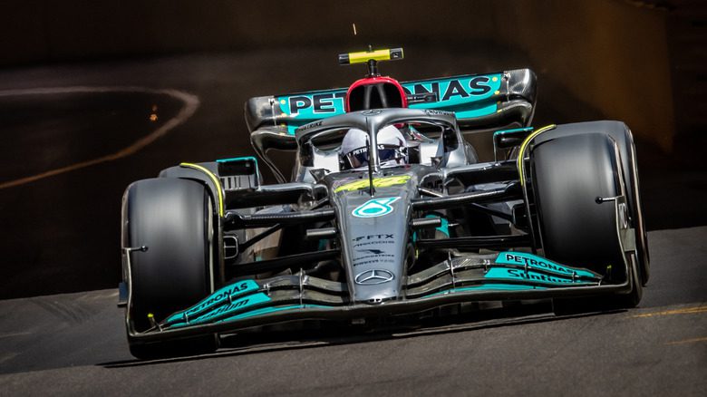 F1 car on a track.